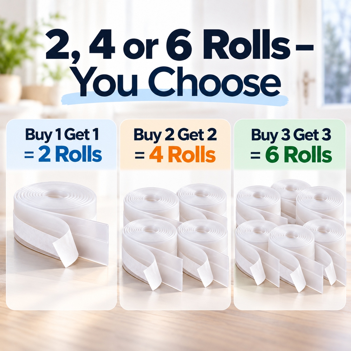 Buy 1 Get 1 FREE | Self-Adhesive Door Draft Seal Strip – Helps Block Drafts & Dust