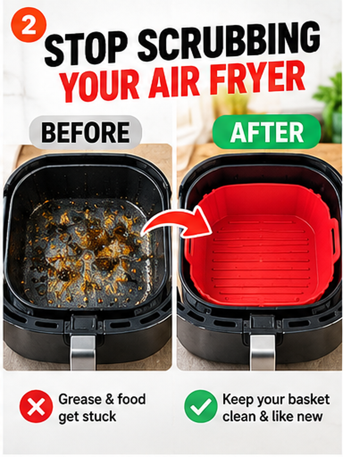 Buy 1 Get 1 FREE | Reusable Silicone Air Fryer Liner – Easy Cleanup
