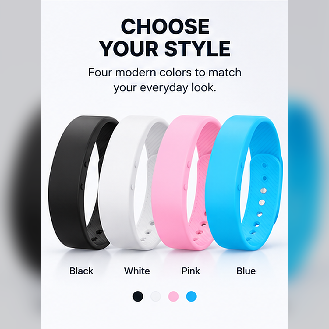 🔥 BUY 1 GET 1 FREE | Silent Vibration Alarm Wristband – Wake Up Without Waking Your Partner