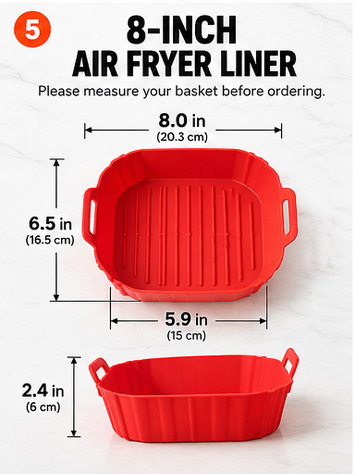 Buy 1 Get 1 FREE | Reusable Silicone Air Fryer Liner – Easy Cleanup