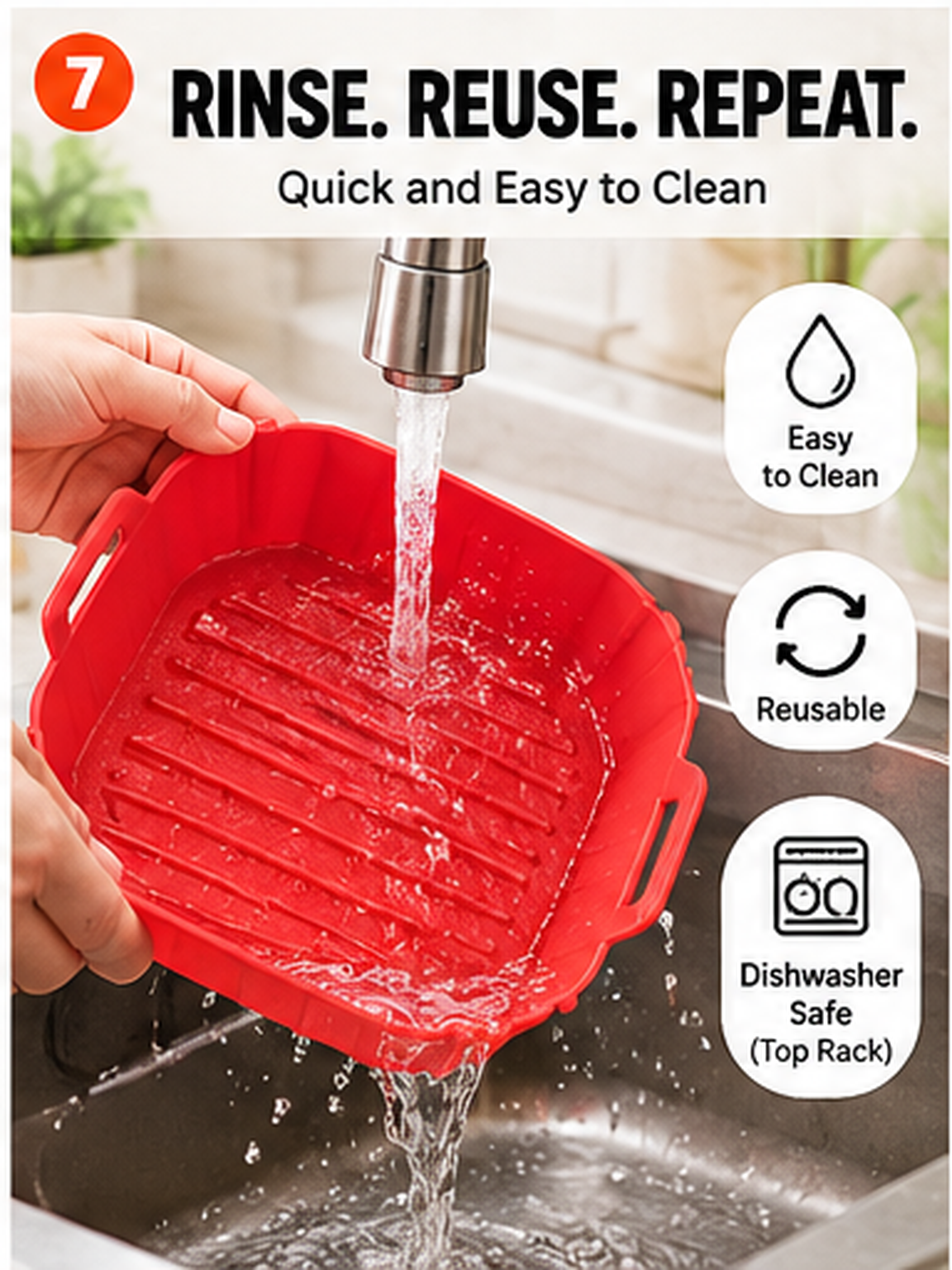 Buy 1 Get 1 FREE | Reusable Silicone Air Fryer Liner – Easy Cleanup