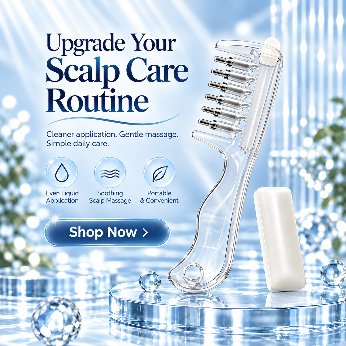Scalp Oil Applicator Comb – Mess-Free Scalp Care & Gentle Massage