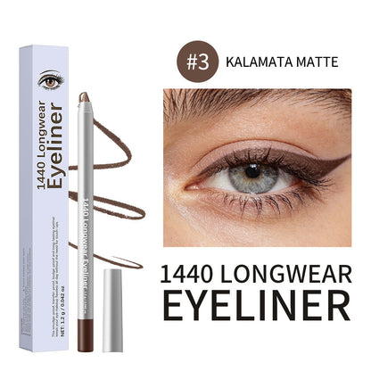 12-Shade Waterproof Eyeliner Pencil – Long-Wear Matte, Metallic & Shimmer