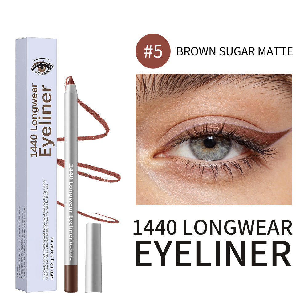 12-Shade Waterproof Eyeliner Pencil – Long-Wear Matte, Metallic & Shimmer