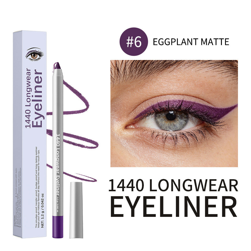 12-Shade Waterproof Eyeliner Pencil – Long-Wear Matte, Metallic & Shimmer