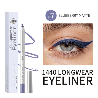 12-Shade Waterproof Eyeliner Pencil – Long-Wear Matte, Metallic & Shimmer