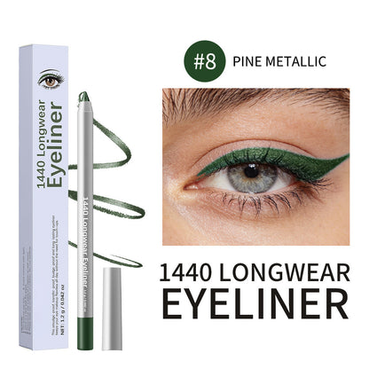 12-Shade Waterproof Eyeliner Pencil – Long-Wear Matte, Metallic & Shimmer