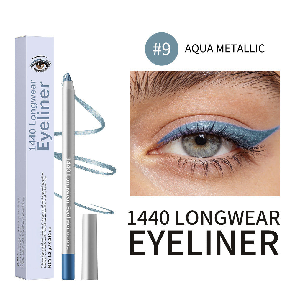 12-Shade Waterproof Eyeliner Pencil – Long-Wear Matte, Metallic & Shimmer