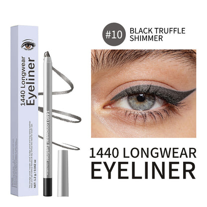 12-Shade Waterproof Eyeliner Pencil – Long-Wear Matte, Metallic & Shimmer