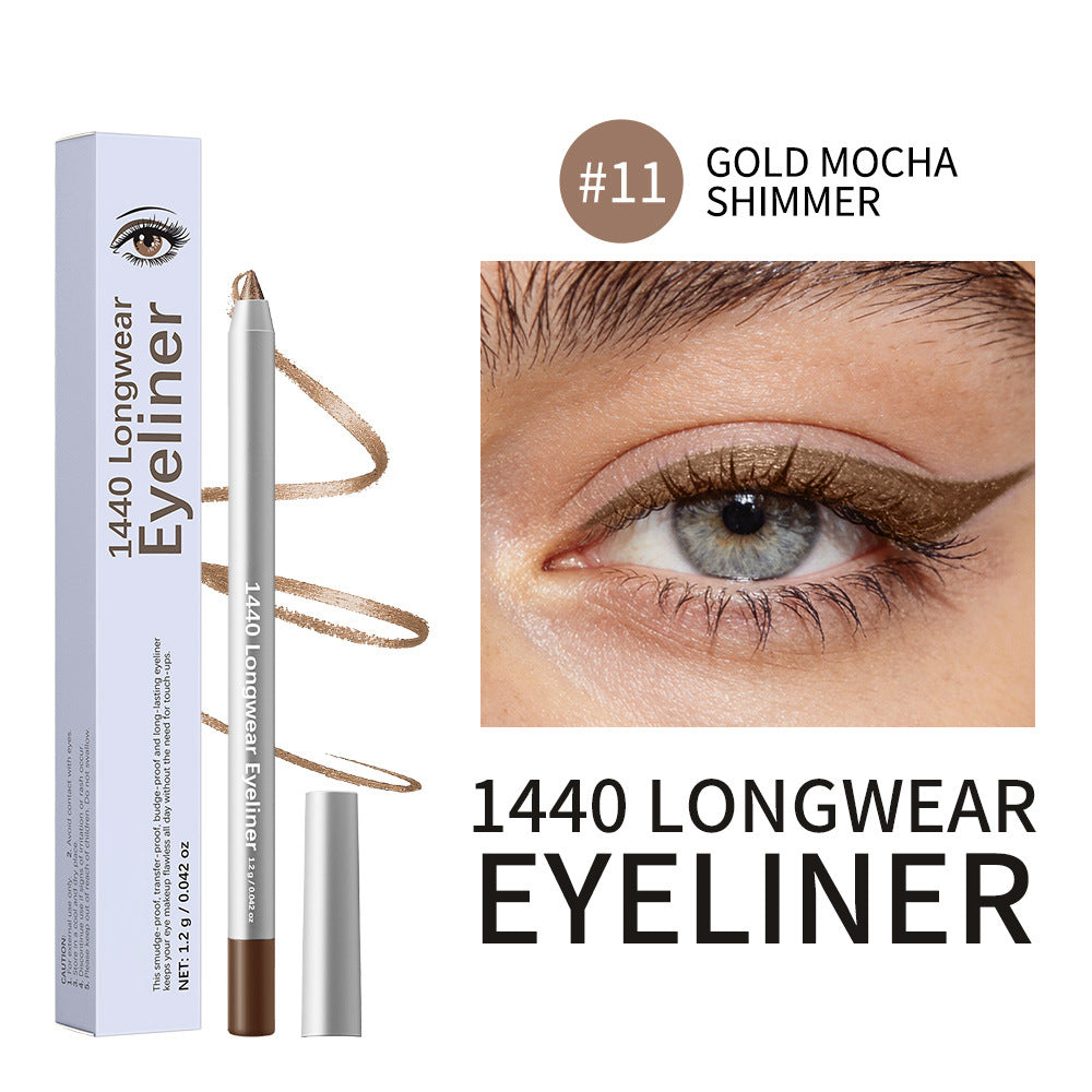 12-Shade Waterproof Eyeliner Pencil – Long-Wear Matte, Metallic & Shimmer