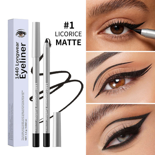 12-Shade Waterproof Eyeliner Pencil – Long-Wear Matte, Metallic & Shimmer