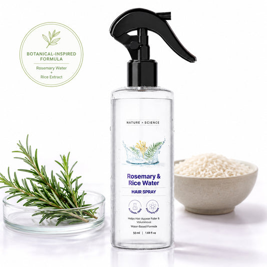 Rosemary & Rice Water Hair Spray – Fuller-Looking, Thicker & Voluminous Hair 50ml/1.69 fl oz