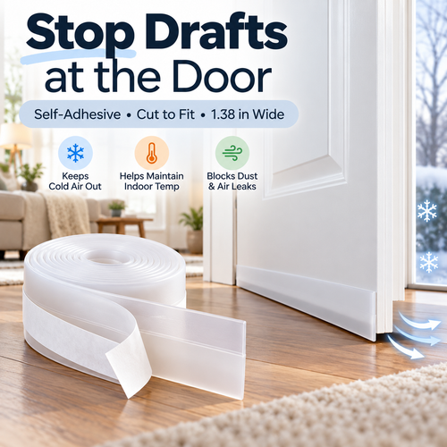 Buy 1 Get 1 FREE | Self-Adhesive Door Draft Seal Strip – Helps Block Drafts & Dust