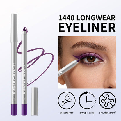 12-Shade Waterproof Eyeliner Pencil – Long-Wear Matte, Metallic & Shimmer