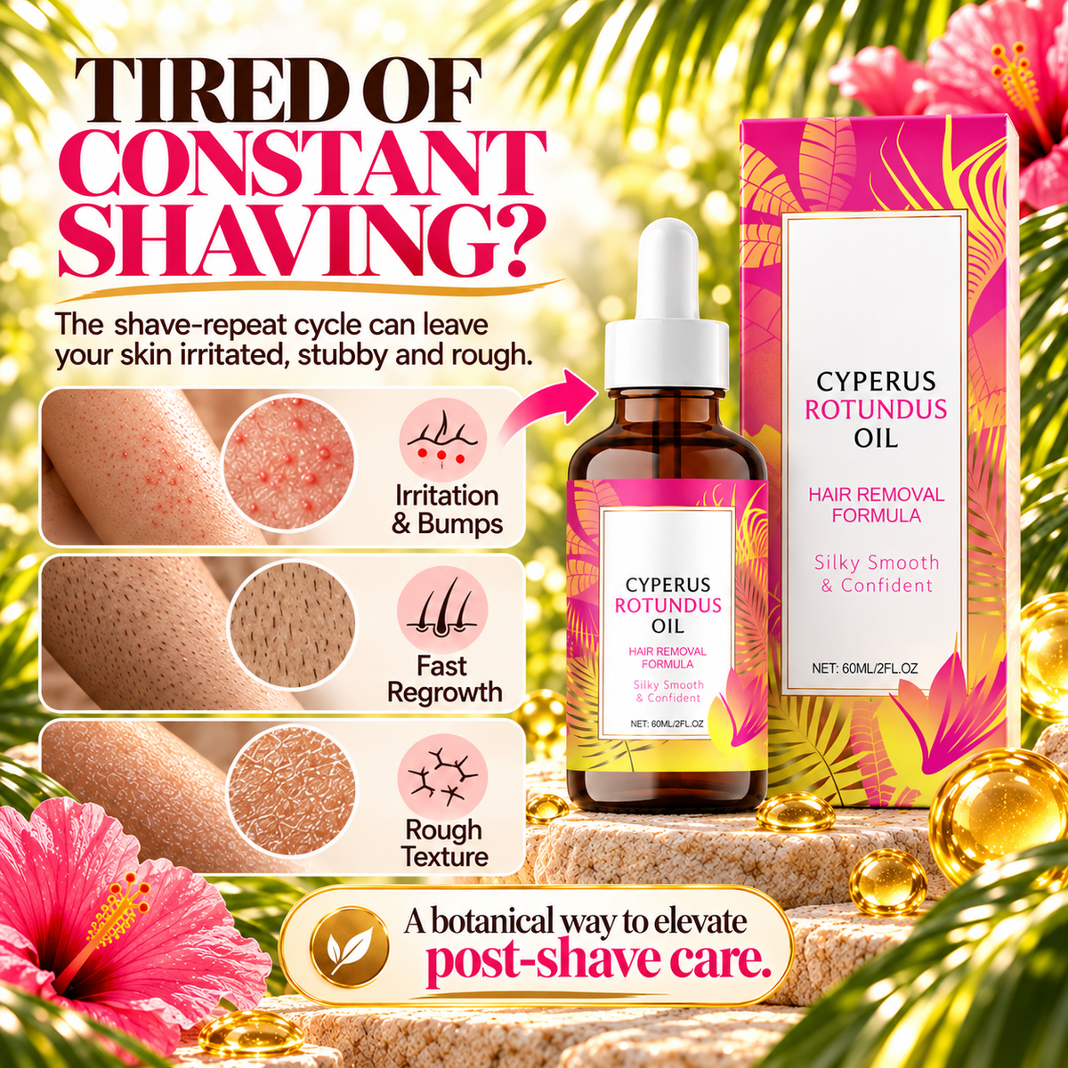 Cyperus Rotundus Botanical Oil – Post-Shave Skin Care