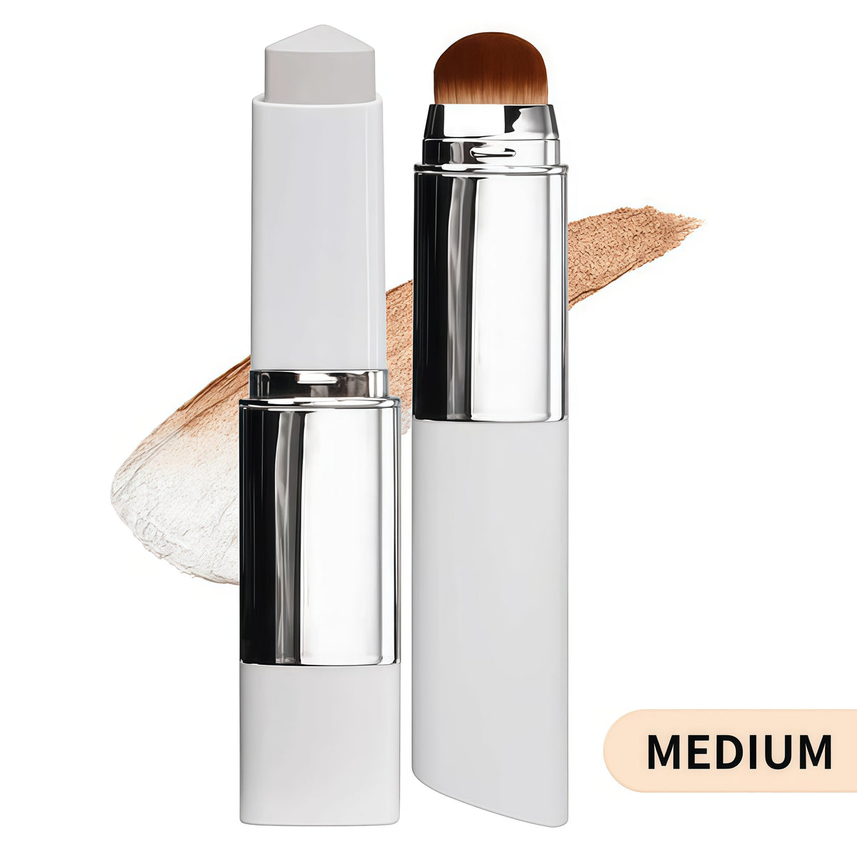 Color-Changing Foundation Stick with Built-In Brush – Flawless-Looking Finish