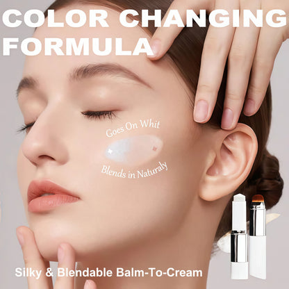 Color-Changing Foundation Stick with Built-In Brush – Flawless-Looking Finish