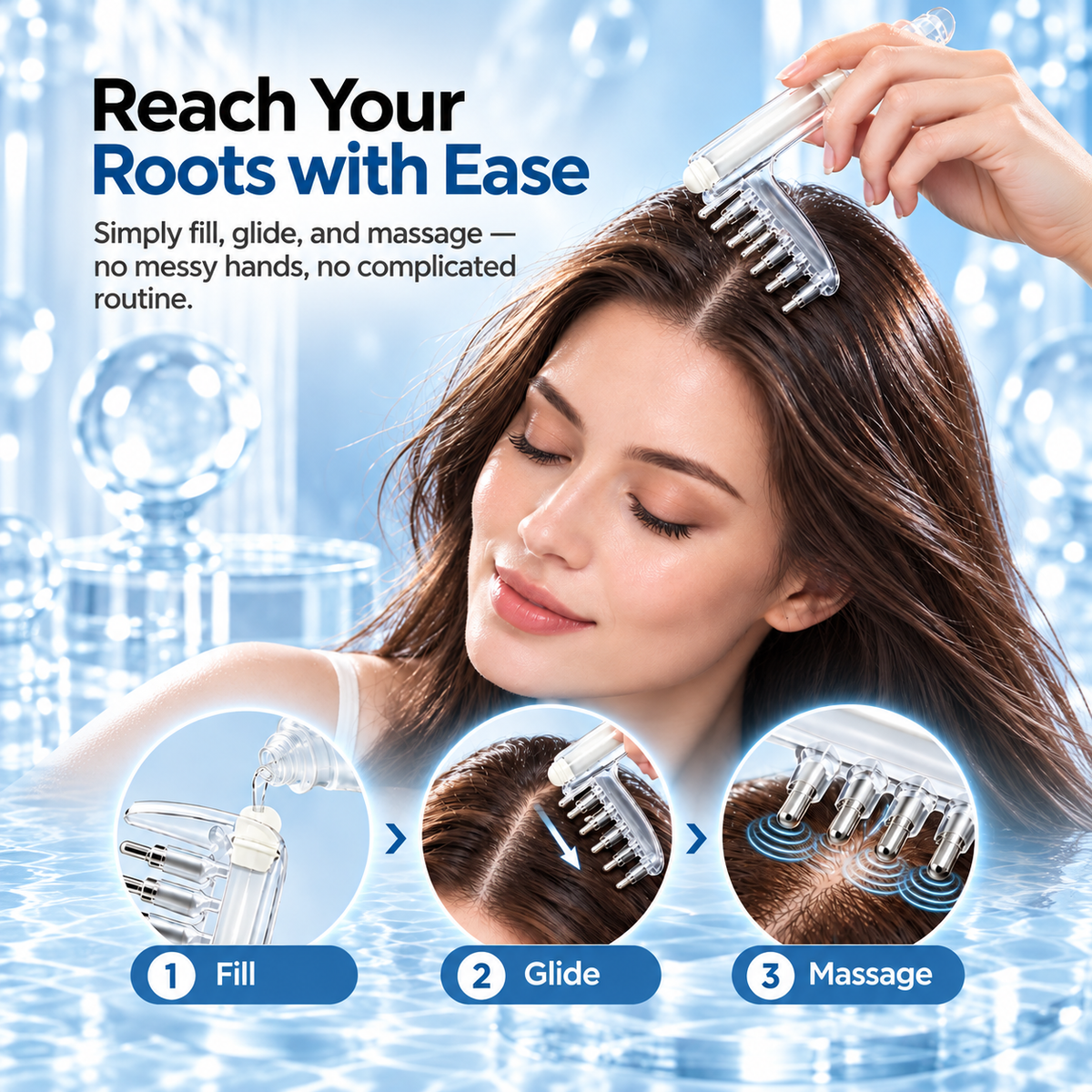 Scalp Oil Applicator Comb – Mess-Free Scalp Care & Gentle Massage