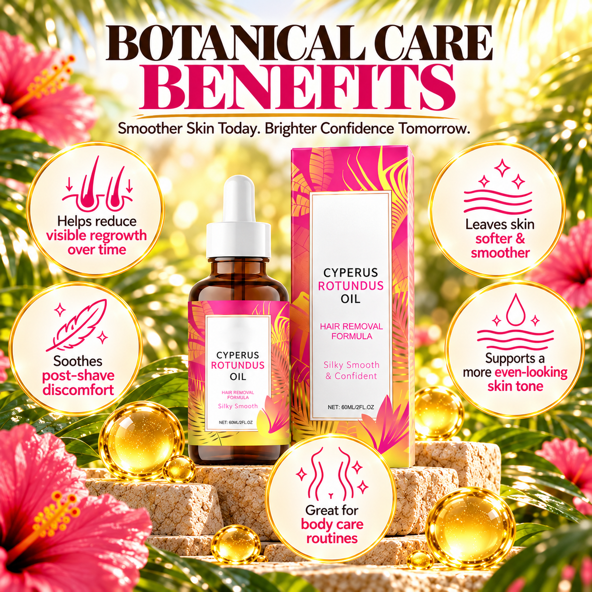 Cyperus Rotundus Botanical Oil – Post-Shave Skin Care