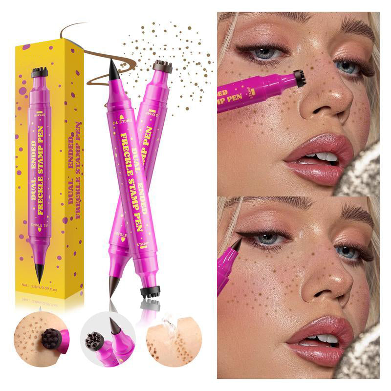 🔥 Buy 1 Get 1 FREE 🔥 2-in-1 Freckle Stamp Pen – Natural-Looking Freckles in Seconds
