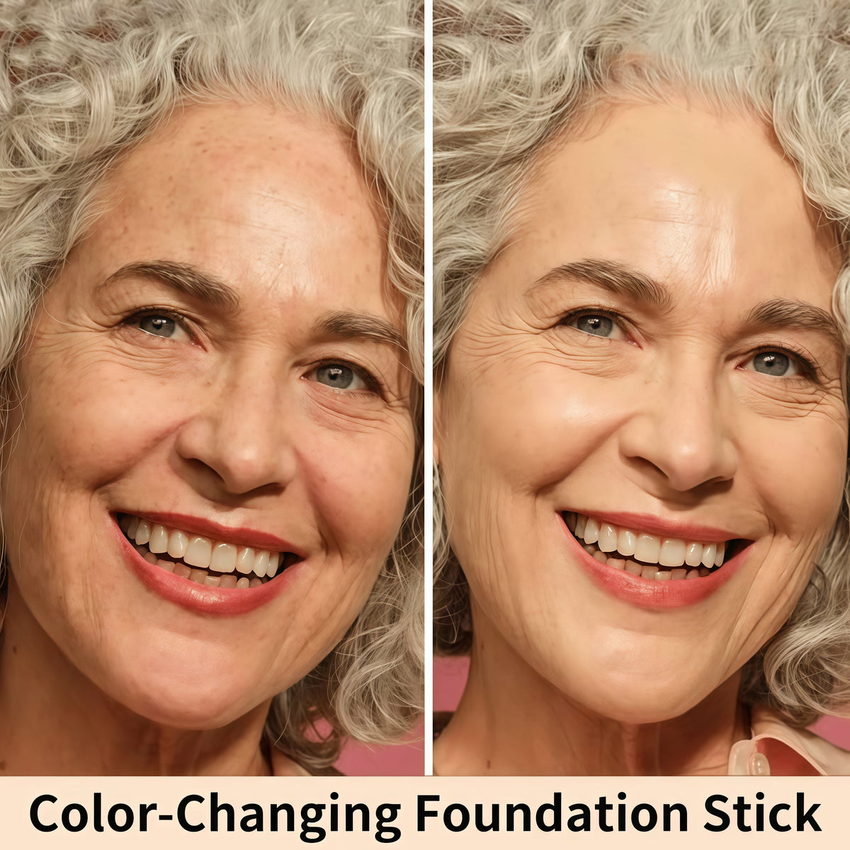 Color-Changing Foundation Stick with Built-In Brush – Flawless-Looking Finish