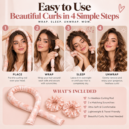 DreamCurls Heatless Curling Set – Overnight Heatless Curling Set