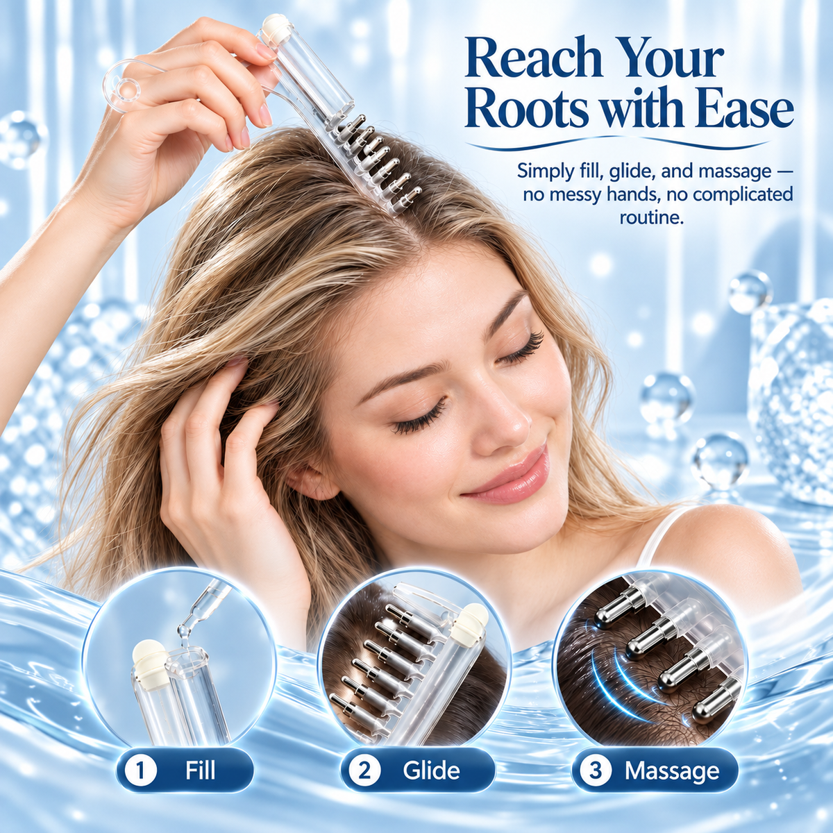 Scalp Oil Applicator Comb – Mess-Free Scalp Care & Gentle Massage