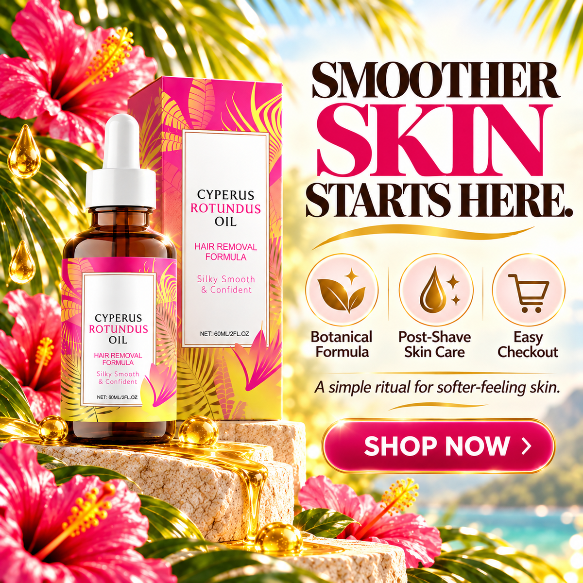 Cyperus Rotundus Botanical Oil – Post-Shave Skin Care