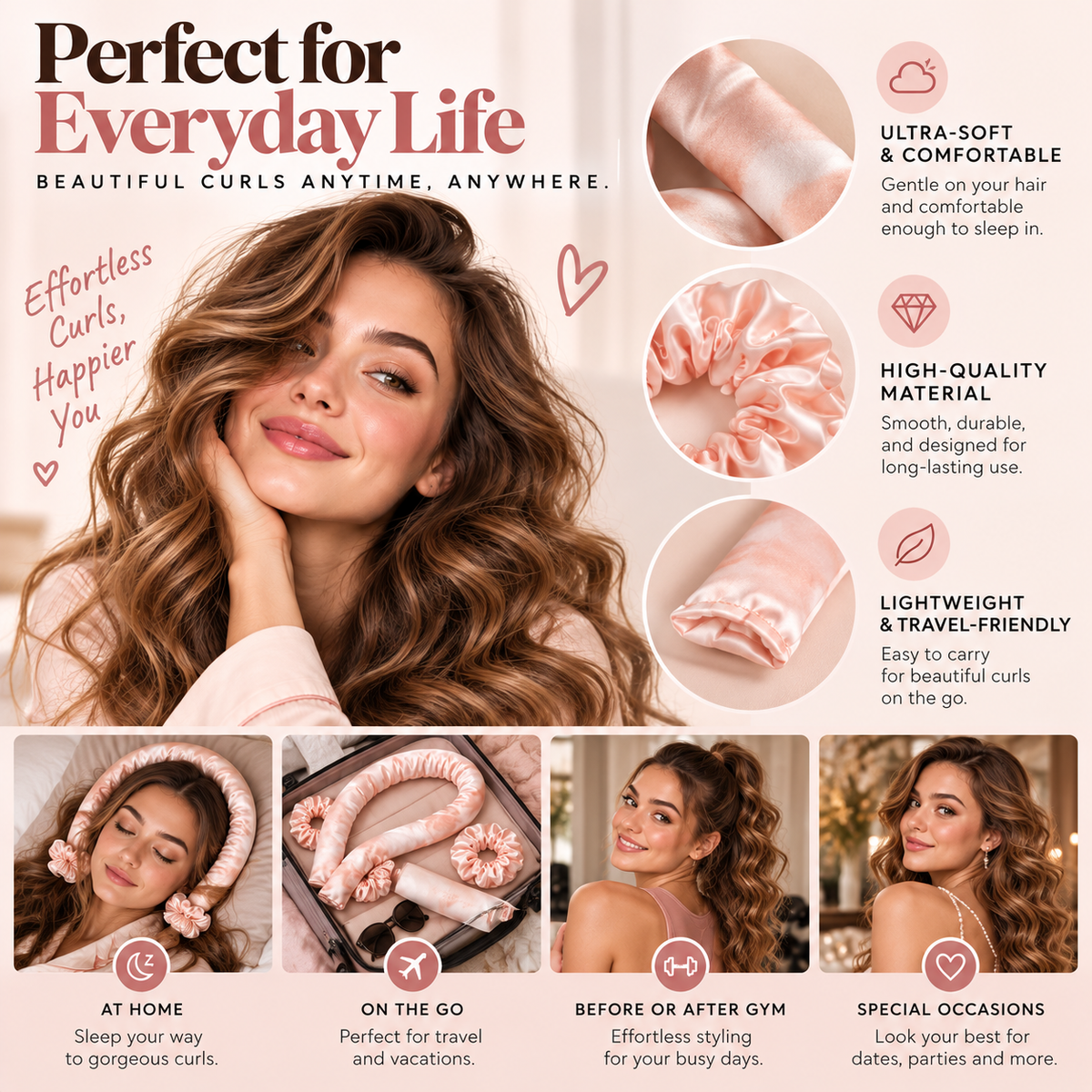 DreamCurls Heatless Curling Set – Overnight Heatless Curling Set