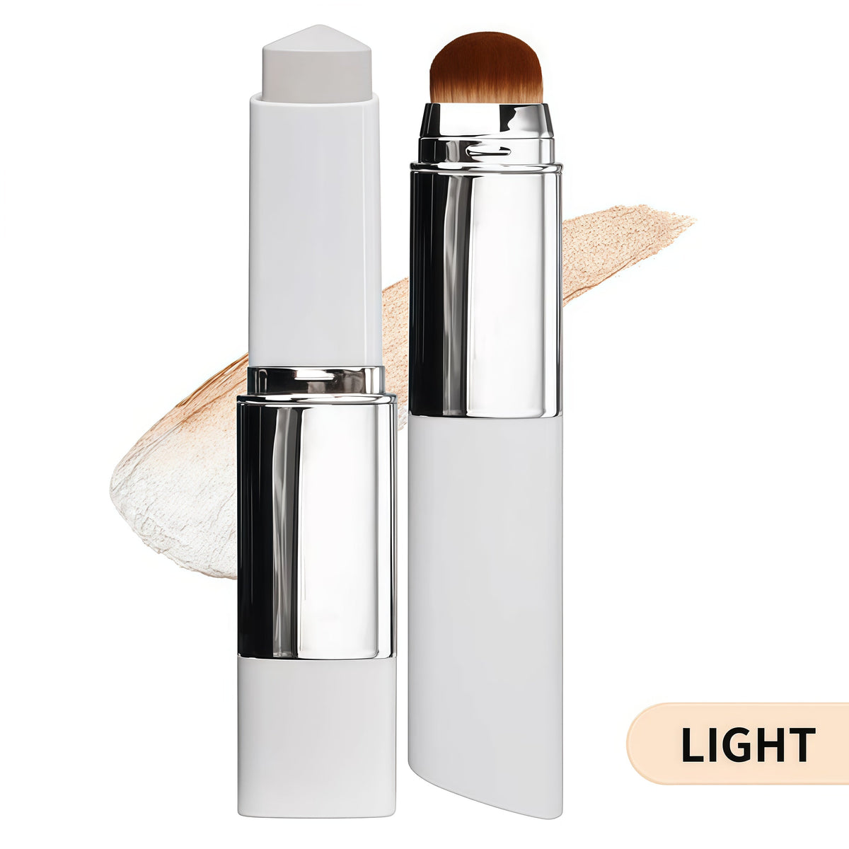 Color-Changing Foundation Stick with Built-In Brush – Flawless-Looking Finish