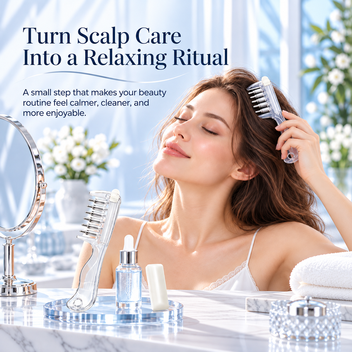 Scalp Oil Applicator Comb – Mess-Free Scalp Care & Gentle Massage
