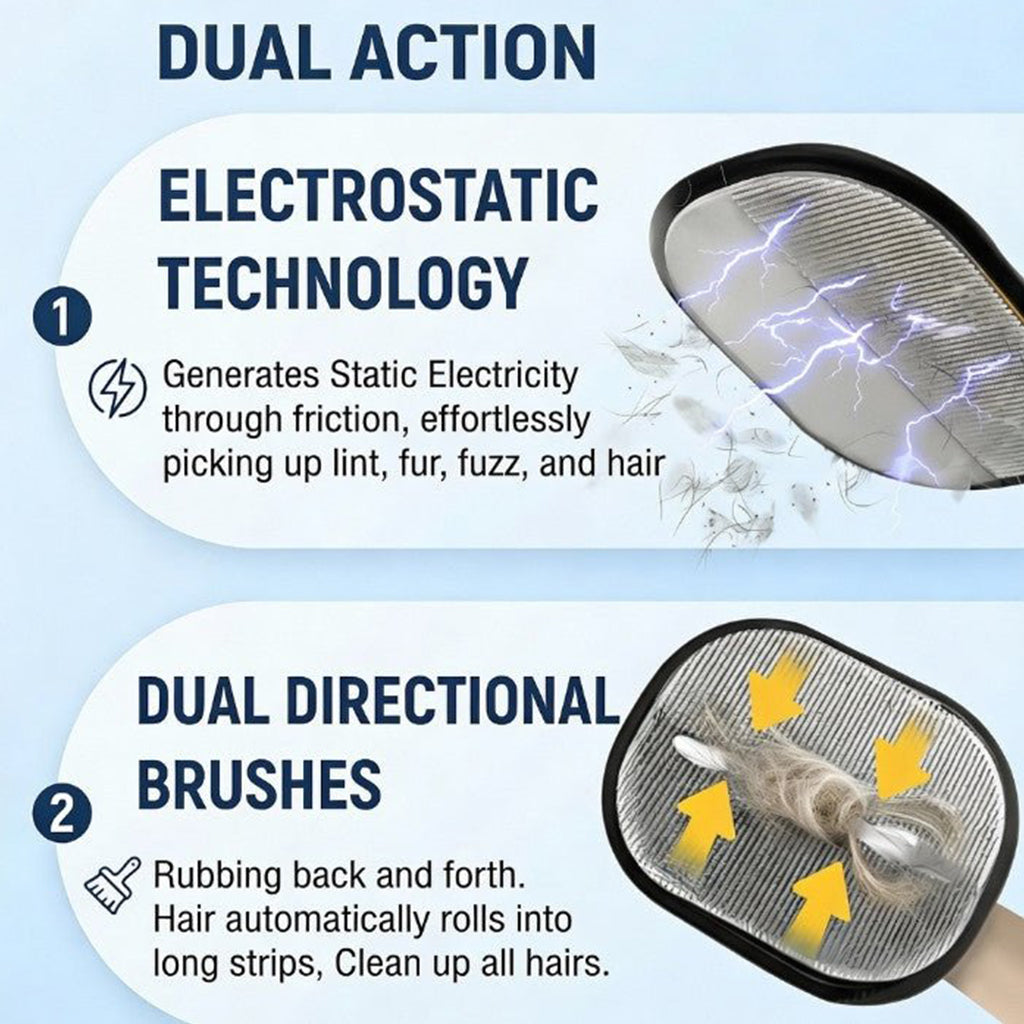 🔥 Buy 1 Get 1 FREE 🔥 Pet Hair Remover Glove – Easily Lift Stubborn Fur from Sofas & Car Seats 🐾