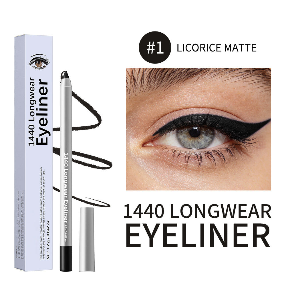 12-Shade Waterproof Eyeliner Pencil – Long-Wear Matte, Metallic & Shimmer