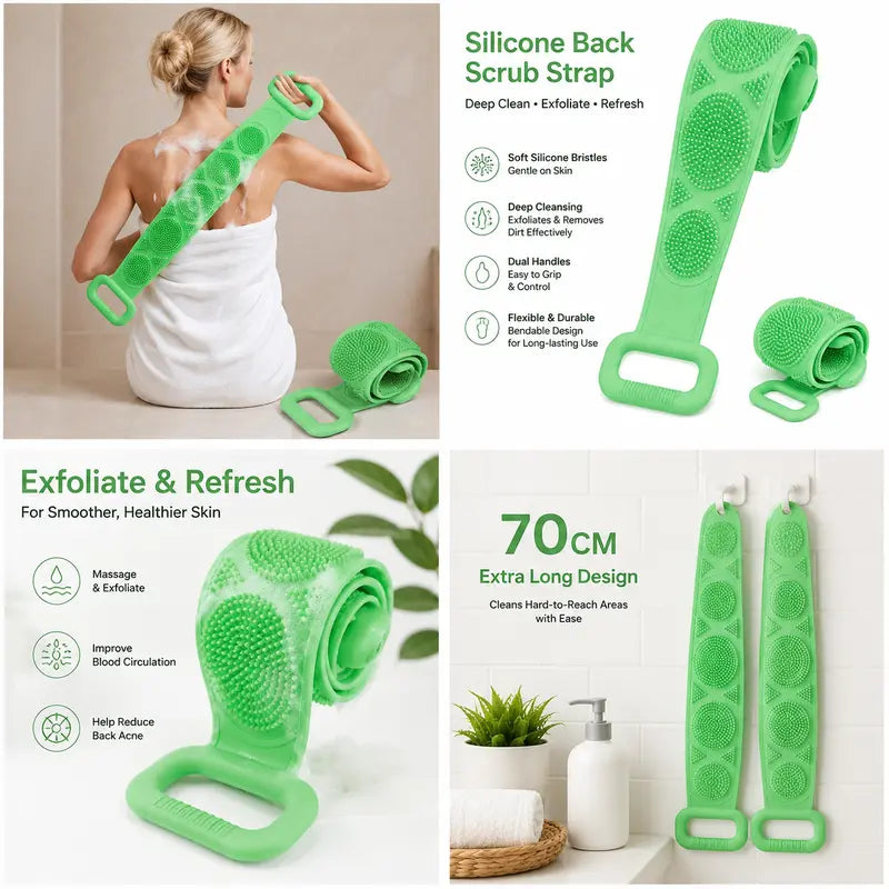 🔥 Buy 1 Get 1 FREE 🔥 Silicone Back Scrubber – Effortlessly Clean Every Inch of Your Back