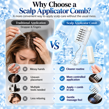 Scalp Oil Applicator Comb – Mess-Free Scalp Care & Gentle Massage