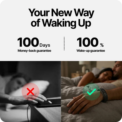 🔥 BUY 1 GET 1 FREE | Silent Vibration Alarm Wristband – Wake Up Without Waking Your Partner