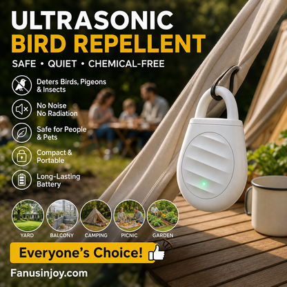 🔥Buy 1 Get 1 FREE 🔥 🐦No more trouble from birds, beasts and locusts！Portable Ultrasonic Bird Repellent Keychain