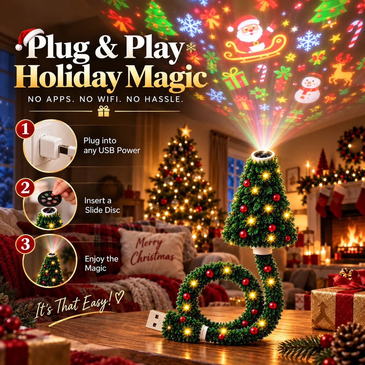 ChristmasGlow – Magical Holiday Projector Light
