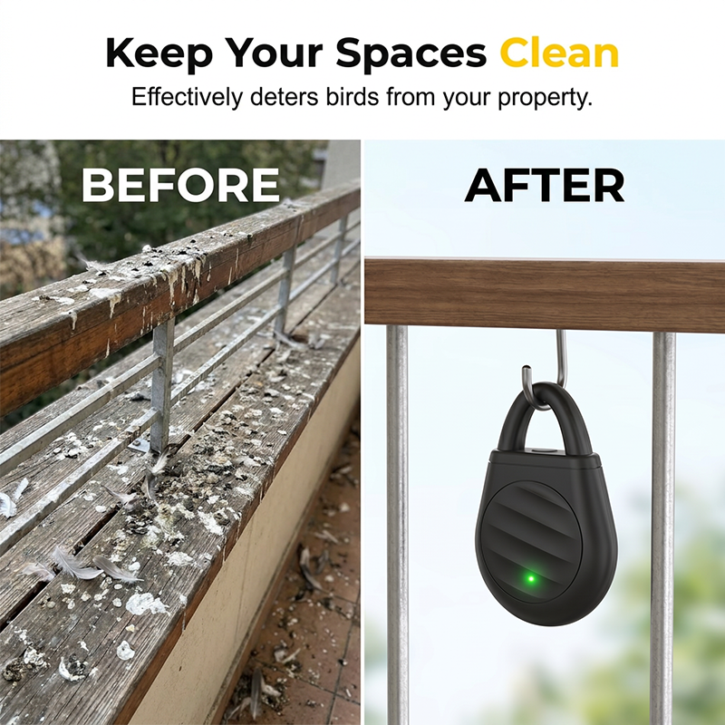 🔥Buy 1 Get 1 FREE 🔥 🐦No more trouble from birds, beasts and locusts！Portable Ultrasonic Bird Repellent Keychain