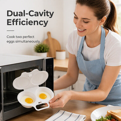 🔥 BUY 1 GET 1 FREE 🔥 Microwave Egg Poacher – Cook 2 Eggs in Minutes, No Stove Needed