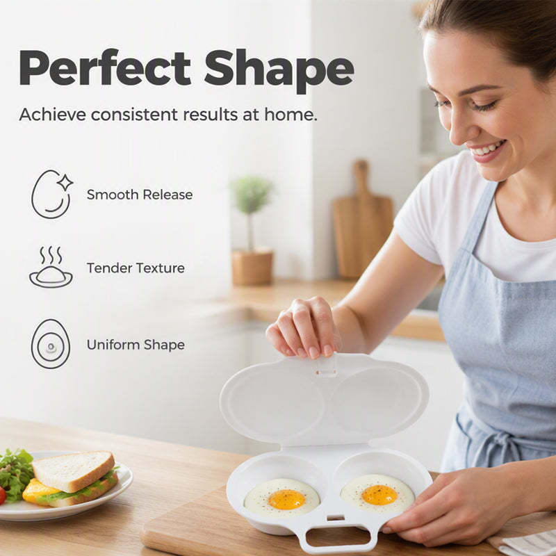 🔥 BUY 1 GET 1 FREE 🔥 Microwave Egg Poacher – Cook 2 Eggs in Minutes, No Stove Needed