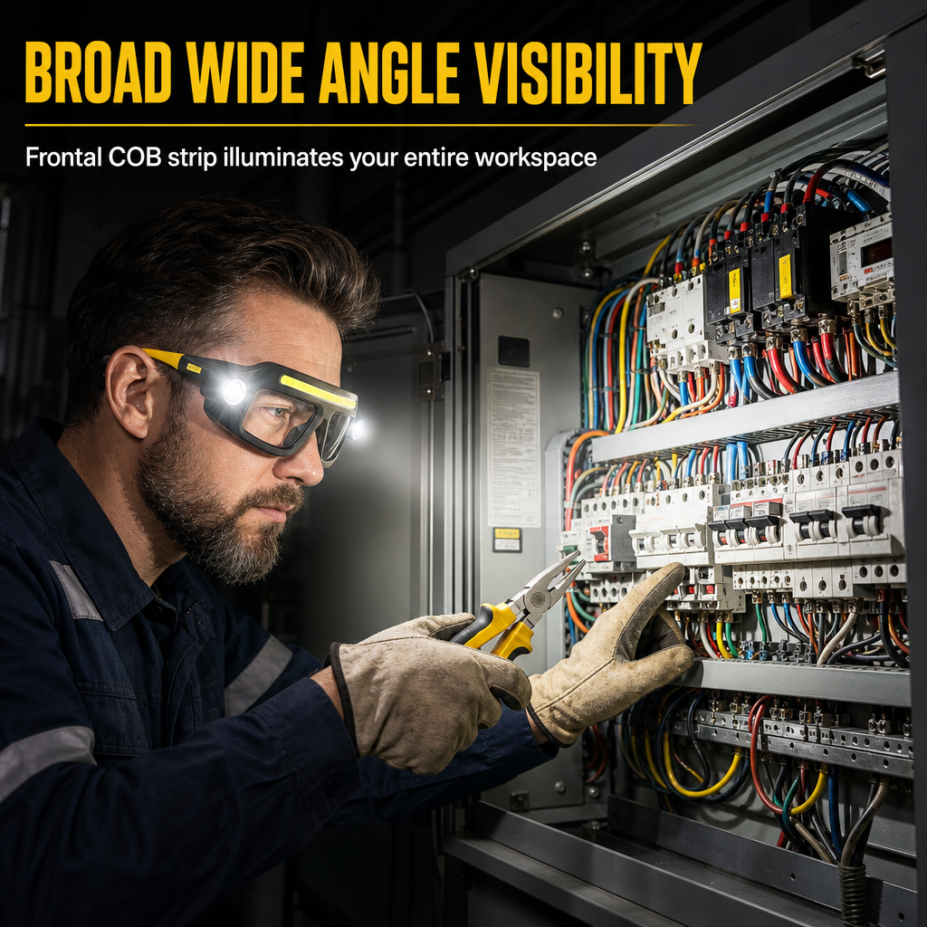 💡 LIMITED-TIME 50% OFF! 👓  Hands-Free LED Work Glasses – USB-C Rechargeable, 5 Light Modes