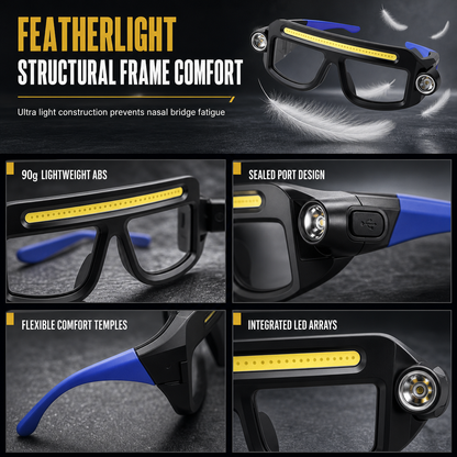 💡 LIMITED-TIME 50% OFF! 👓  Hands-Free LED Work Glasses – USB-C Rechargeable, 5 Light Modes