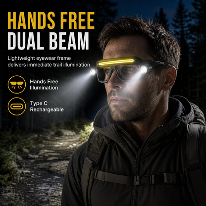 💡 LIMITED-TIME 50% OFF! 👓  Hands-Free LED Work Glasses – USB-C Rechargeable, 5 Light Modes