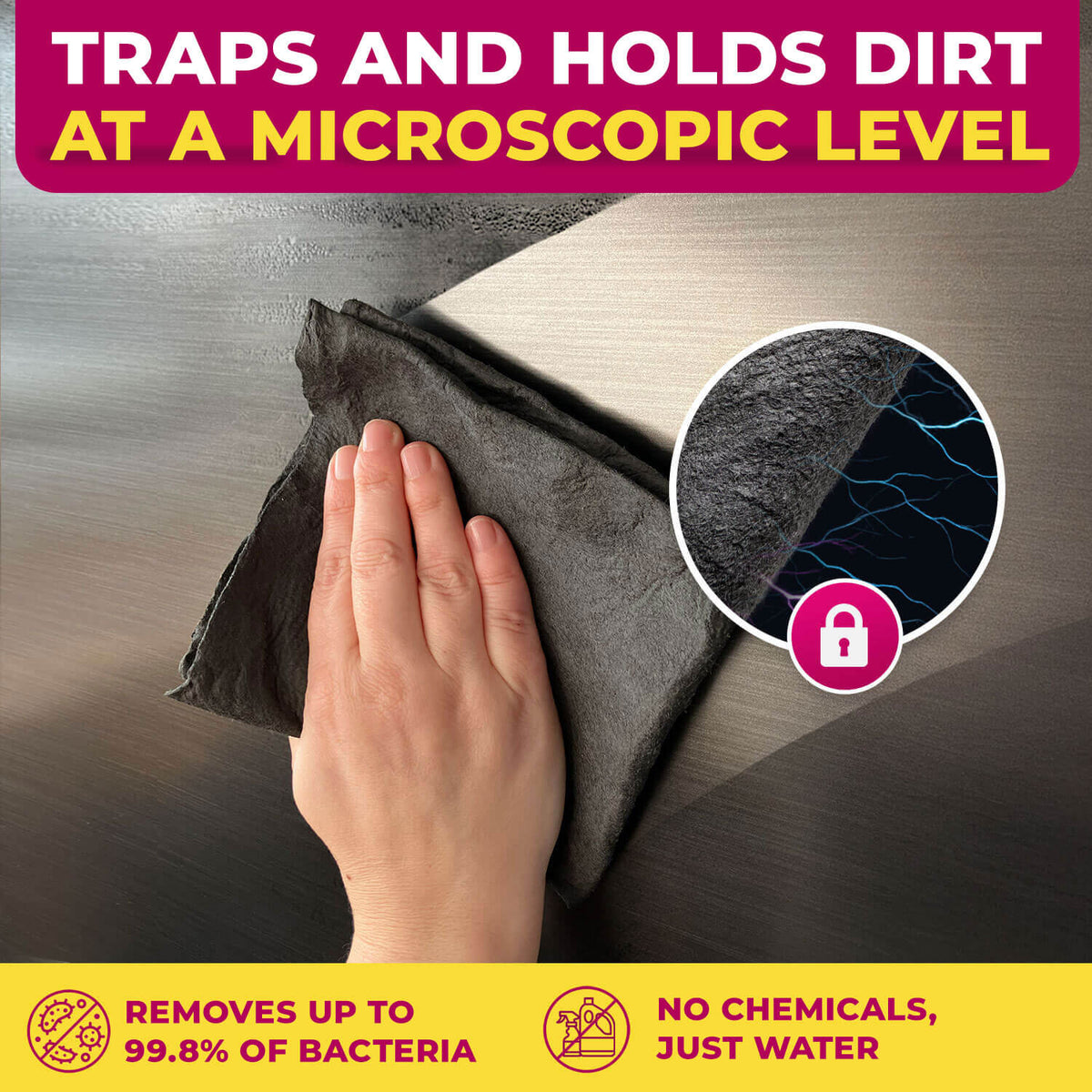 🔥 Buy 1 Get 1 FREE 🔥 Magic Cleaning Cloth – Streak-Free Shine with Just Water